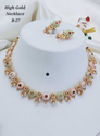 Antique High Gold Choker Necklace Set for Women & Girls-TA1110
