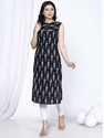 Aiwa Sleeveless Heavy Slub Rayon Printed Kurti -TA1105