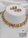 Antique High Gold Choker Necklace Set for Women & Girls-TA1110