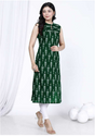 Aiwa Sleeveless Heavy Slub Rayon Printed Kurti -TA1105