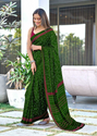 Aiwa Soft Pure Cotton Ajrakh Block Print Saree-TA1027