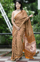 Aiwa Premium Cotton Bagru Block Print Mulmul Saree-TA1029