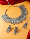 Aiwa Brass Womens Jewellery  Oxidized Jewellery Set-TA1009