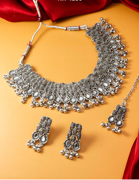 Aiwa Brass Womens Jewellery  Oxidized Jewellery Set-TA1009