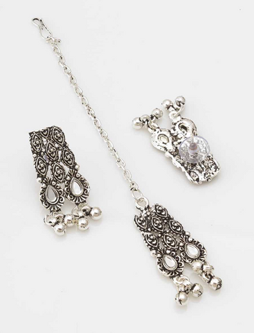 Aiwa Brass Womens Jewellery  Oxidized Jewellery Set-TA1009