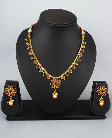 Aiwa Brass  Womens Jewellery Necklaces Set Fashion Necklace Artificial Necklace Sets-TA1013