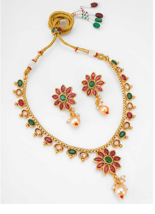 Aiwa Brass  Womens Jewellery Necklaces Set Fashion Necklace Artificial Necklace Sets-TA1013