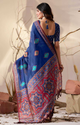 Aiwa Elegant Soft Georgette Saree in Royal Blue with Contemporary Geometric Digital Prints -TA1016