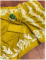 Aiwa Pure Mulmul Cotton Hand Block Printed Designer Saree-TA1020