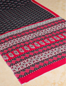Aiwa Soft Pure Cotton Jaipur Hand Block Ikkat Print Saree-TA1031