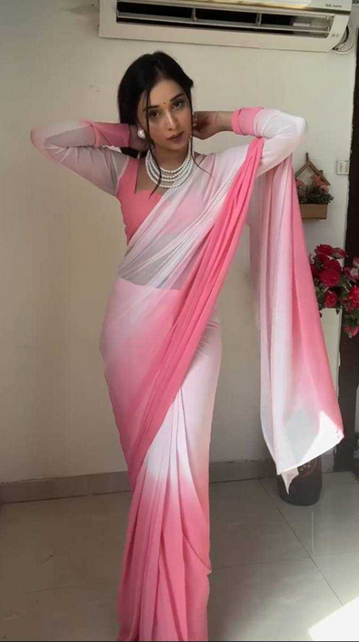 Aiwa Pure Soft Georgette Bandhani Digital Printed Saree-TA1036