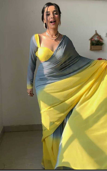 Aiwa Pure Soft Georgette Bandhani Digital Printed Saree-TA1043