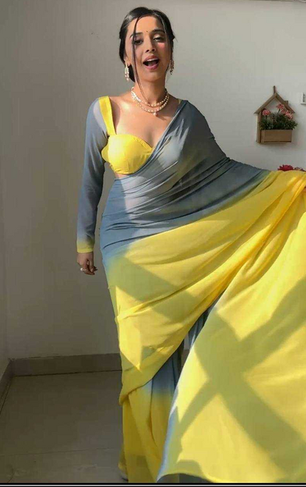 Aiwa Pure Soft Georgette Bandhani Digital Printed Saree-TA1043