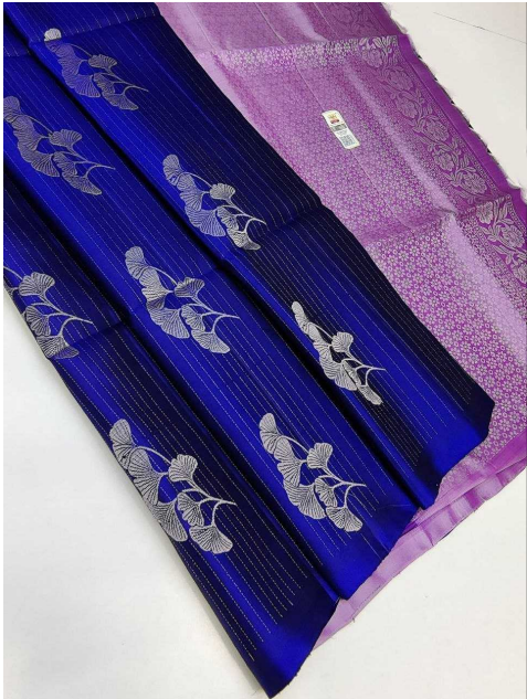 Aiwa Exclusive Kanchipuram Fancy Bridal Saree Collection Dark Blue-TA1067
