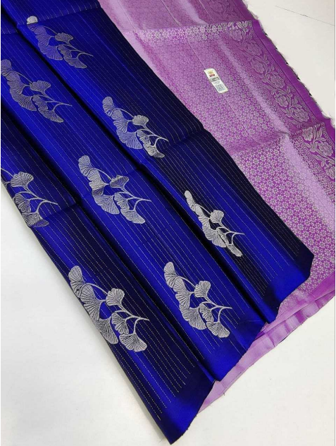 Aiwa Exclusive Kanchipuram Fancy Bridal Saree Collection Dark Blue-TA1067