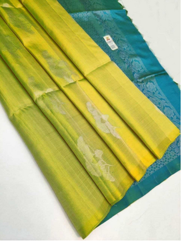 Aiwa Exclusive Kanchipuram Fancy Bridal Saree Collection Yellow-TA1068