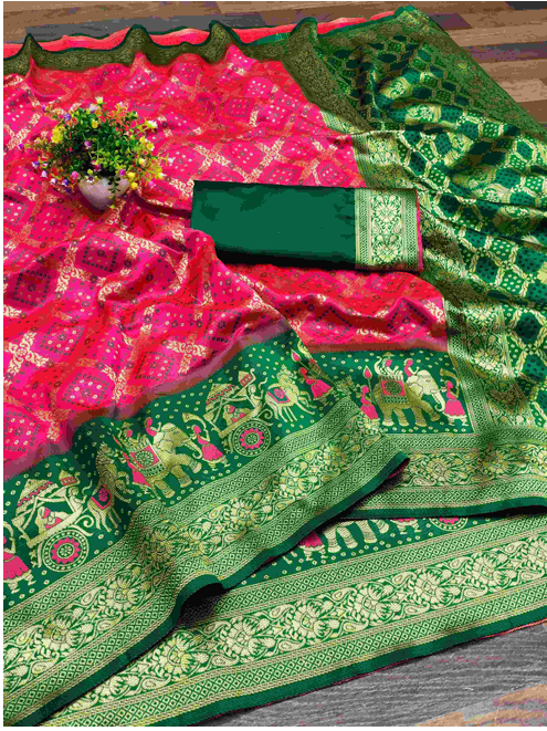 Aiwa Pure Kanchipuram Jacquard Silk Saree Collection Red-TA1073