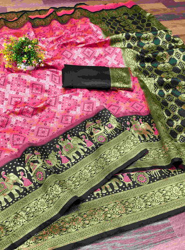 Aiwa Pure Kanchipuram Jacquard Silk Saree Collection Pink-TA1075