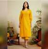 Aiwa Cotton Pintex Kurti Set Collection Yellow-TA1078