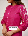 Aiwa Pure Cotton Embroidered Kurti Set Collection Pink-TA1082