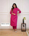 Aiwa Pure Cotton Embroidered Kurti Set Collection Pink-TA1082