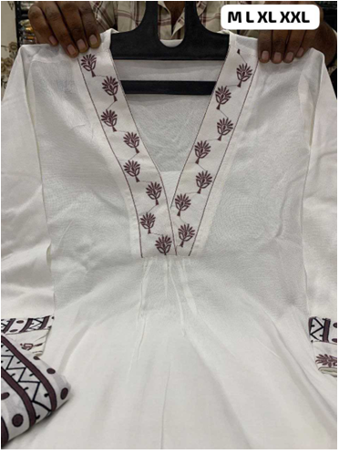 Aiwa Embroidered Rayon Cotton Kurti Collection-TA1088