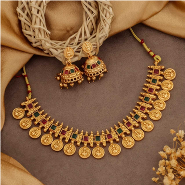 Aiwa Gold-Plated Temple  Necklace Set A-TA1102