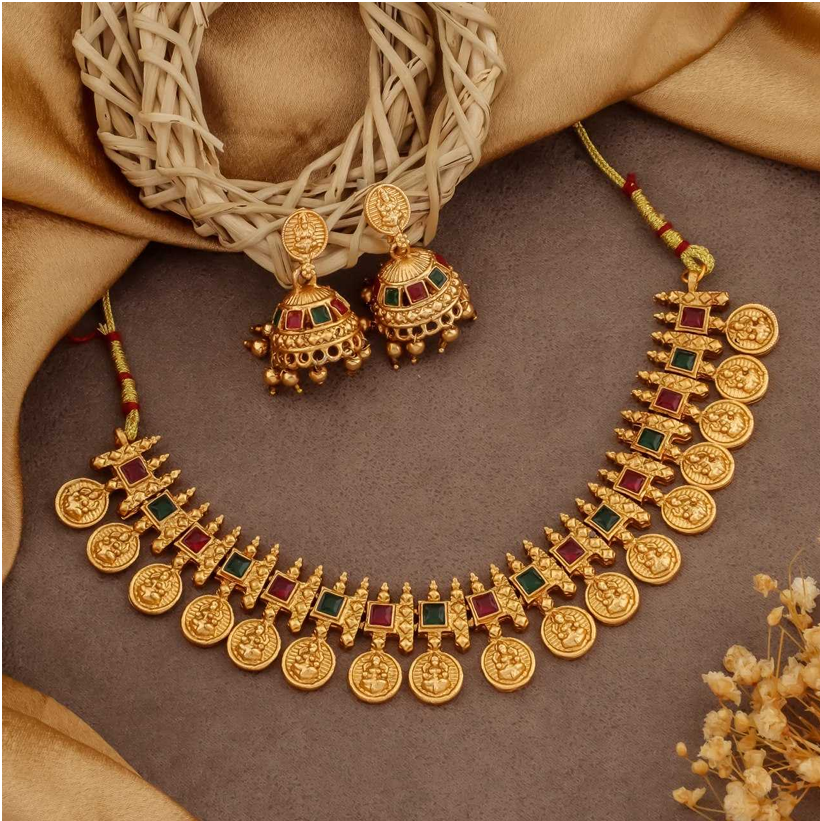 Aiwa Gold-Plated Temple  Necklace Set A-TA1102