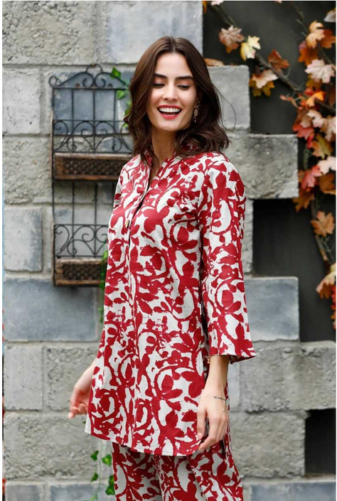 Aiwa Dramatic Duality Cotton Co-Ord Set-TA1108