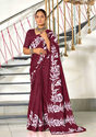 Aiwa Pure Mulmul Cotton Hand Block Printed Designer Saree-TA1020