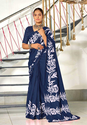 Aiwa Pure Mulmul Cotton Hand Block Printed Designer Saree-TA1020