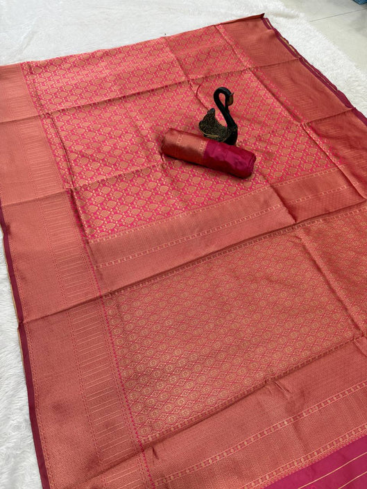 Organic Banarasi Saree For Intimate And Big Fat Indian Weddings- LICHI SILK-TA1014