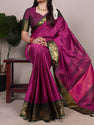 Poly Cotton Chex Zari Weaving Saree-TA1127