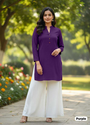 Aiwa Heavy Rayon Kurti Set with Plazzo Bottom -TA1093