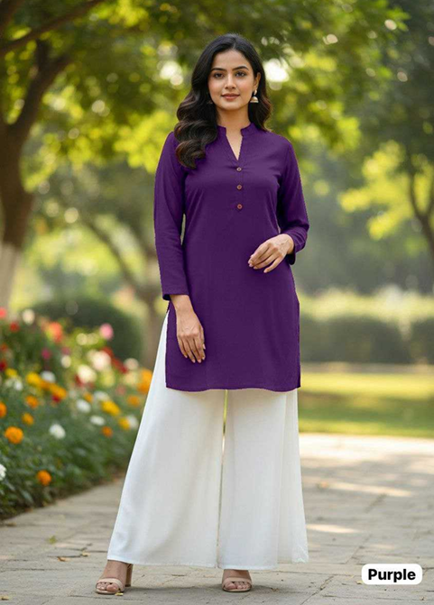 Aiwa Heavy Rayon Kurti Set with Plazzo Bottom -TA1093