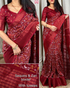 Aiwa Soft Cotton Kalamkari Print Saree with Sequin &amp; Zari Border-TA1025