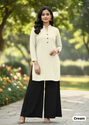 Aiwa Heavy Rayon Kurti Set with Plazzo Bottom -TA1093
